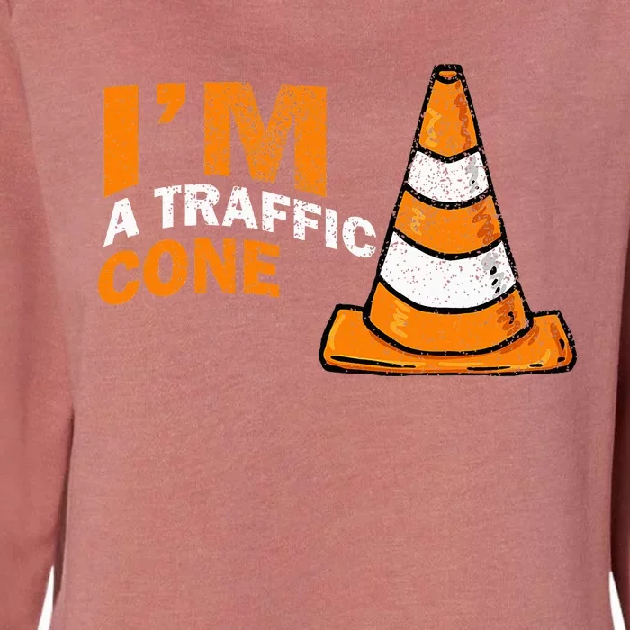 I Am A Traffic Cone Halloween Costume IM Lazy Easy Womens California Wash Sweatshirt