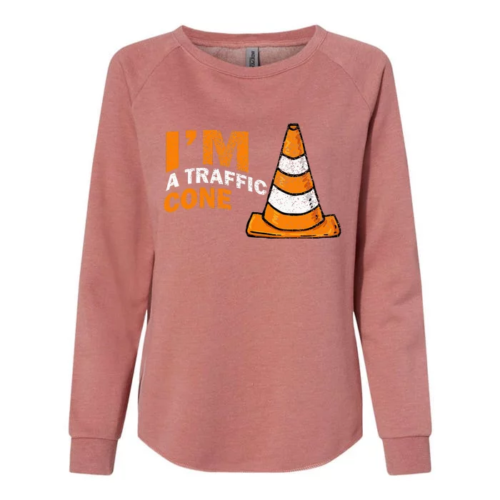 I Am A Traffic Cone Halloween Costume IM Lazy Easy Womens California Wash Sweatshirt