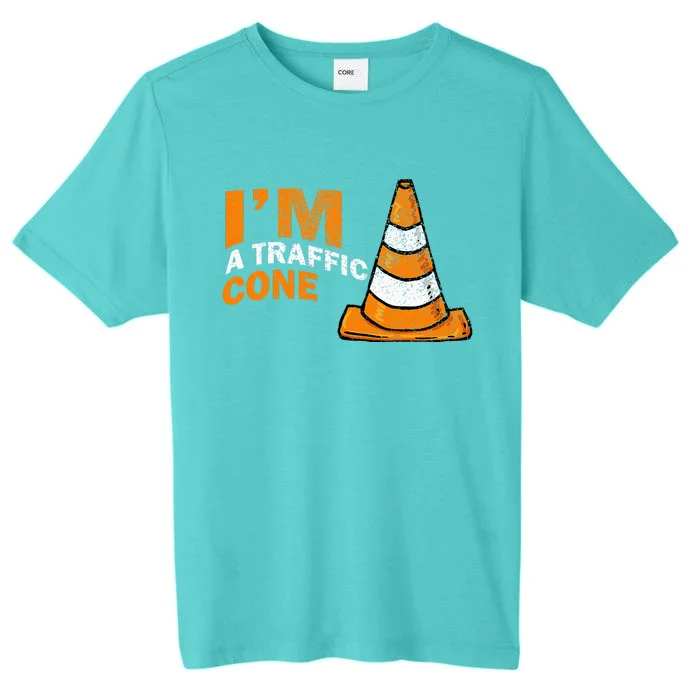 I Am A Traffic Cone Halloween Costume IM Lazy Easy ChromaSoft Performance T-Shirt