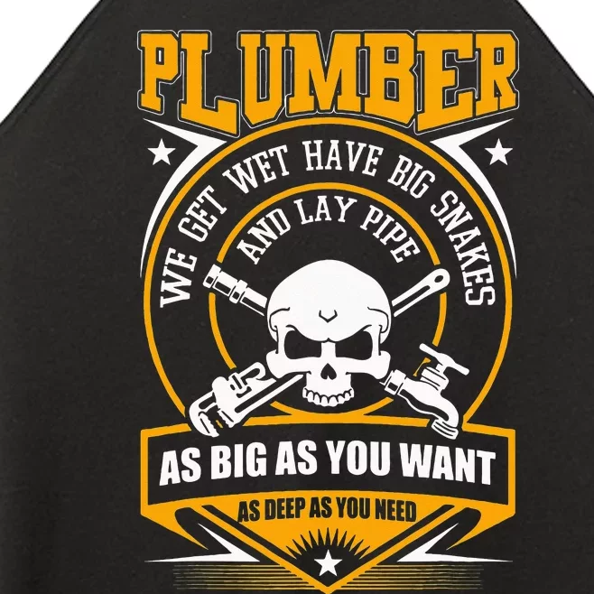 I Am A Plumber funny quote I Can Lay Pipe Women’s Perfect Tri Rocker Tank