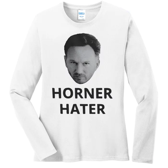 I Am A Hardcore Christian Front Horner Hater Back Ladies Long Sleeve Shirt