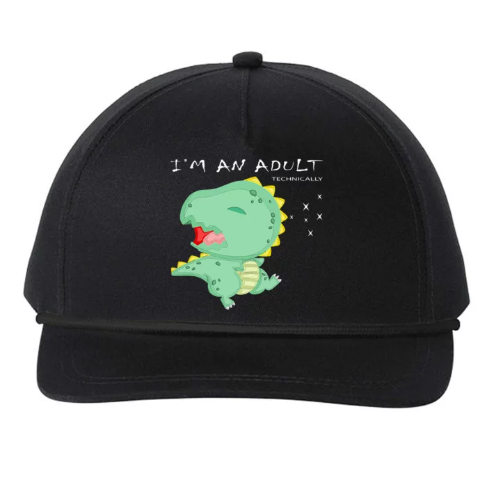 I'm an Adult Technically Funny 18th Birthday Snapback Five-Panel Rope Hat