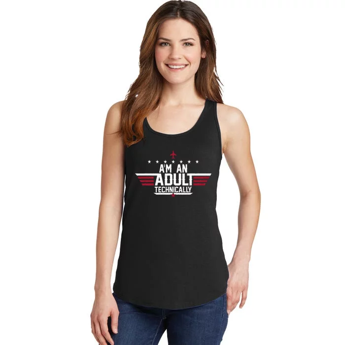 Im An Adult Technically Funny 18th Birthday Tee Ladies Essential Tank