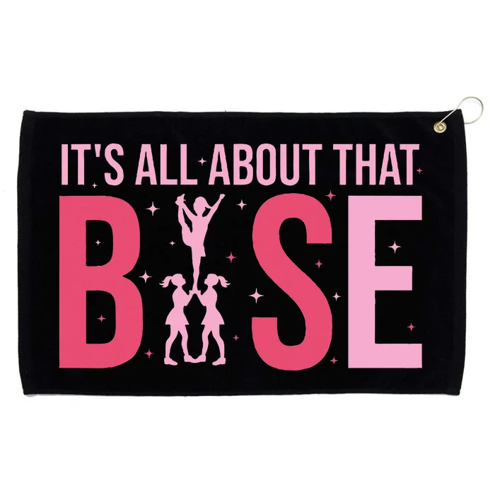 Its All About That Base Cheer Funny Cheerleader Cheerleading Grommeted Golf Towel