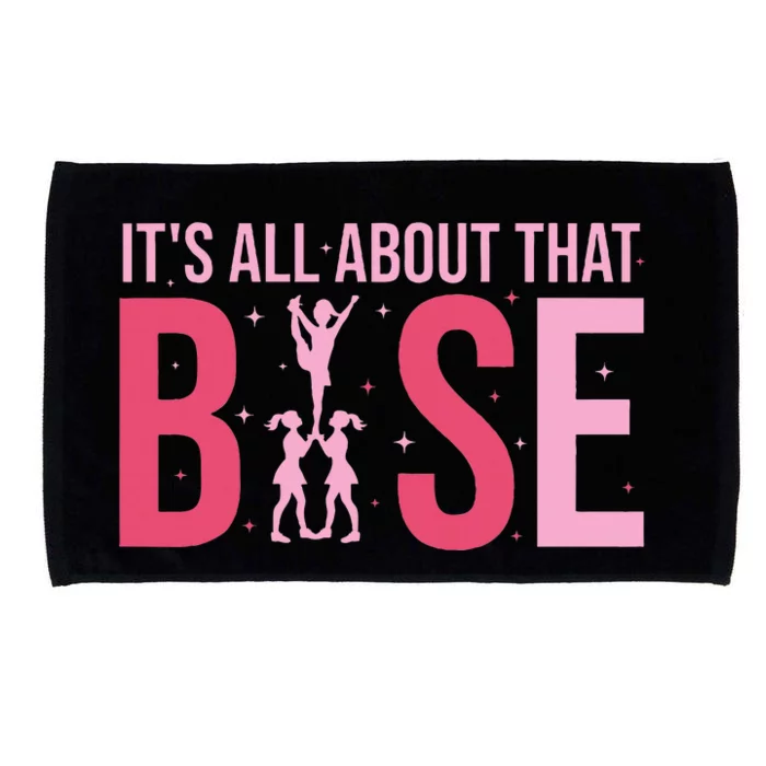 Its All About That Base Cheer Funny Cheerleader Cheerleading Microfiber Hand Towel