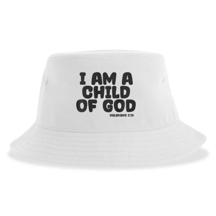 I Am A Child Of God Sustainable Bucket Hat