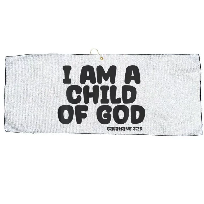 I Am A Child Of God Large Microfiber Waffle Golf Towel