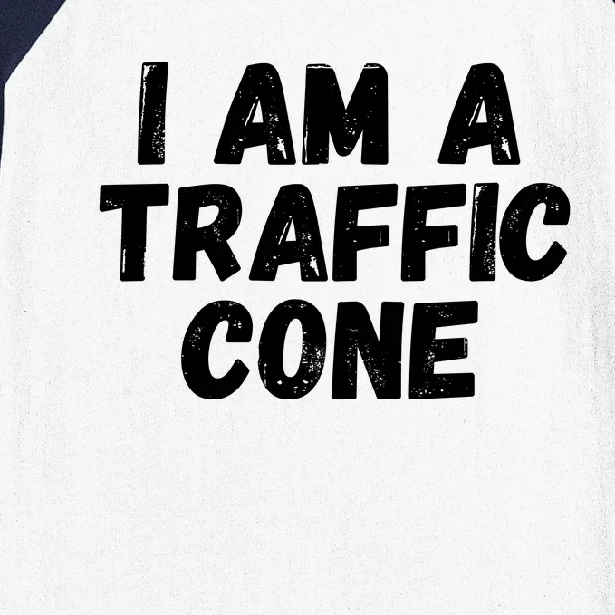 I Am A Traffic Cone, Traffic Cone Costume, Funny Halloween Baseball Sleeve Shirt