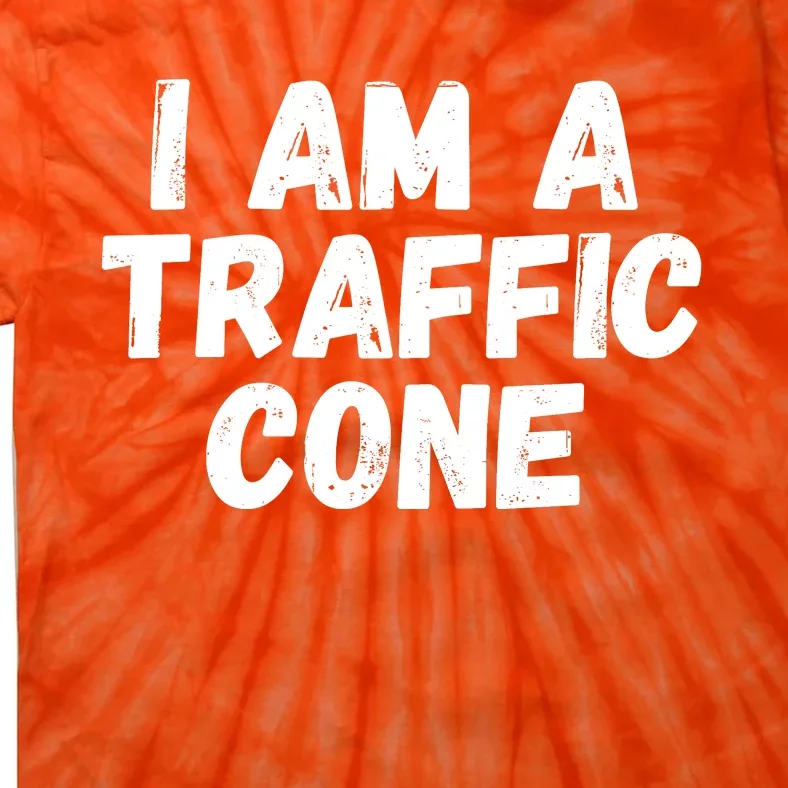 I Am A Traffic Cone, Traffic Cone Costume, Funny Halloween Tie-Dye T-Shirt