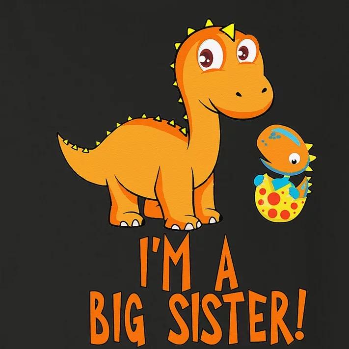 I'm A Big Sister with Orange Dinosaurs Toddler Long Sleeve Shirt