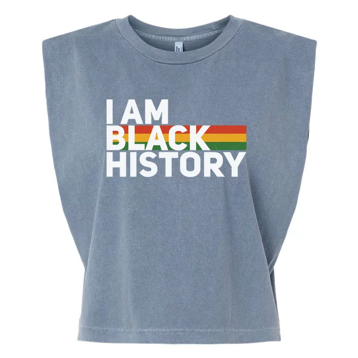 I Am Black History Month Flag Gift African Pride Garment-Dyed Women's Muscle Tee