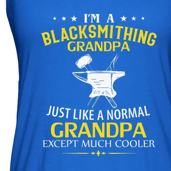 I'm A Blacksmithing Grandpa Like A Normal Just Much Cooler Ladies Essential Flowy Tank