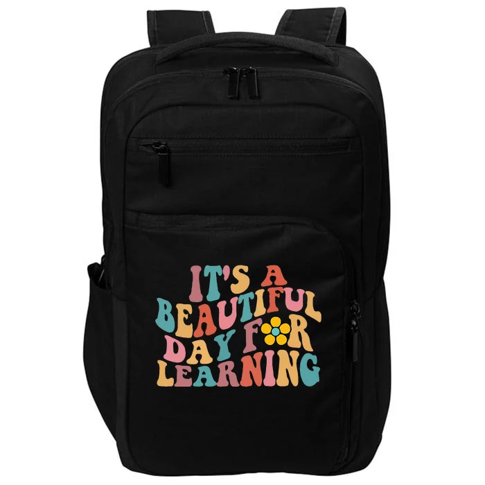 Its a Beautiful Day For Learning Groovy Waves style Impact Tech Backpack