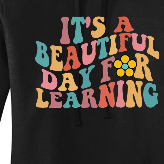 Its a Beautiful Day For Learning Groovy Waves style Women's Pullover Hoodie