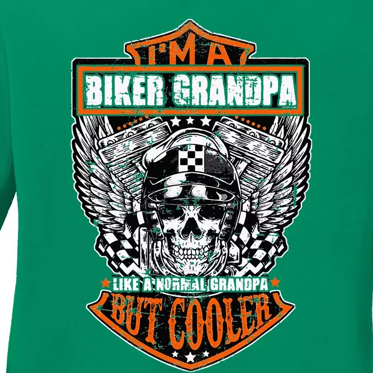 Im A Biker Grandpa Like A Normal Grandpa But Cooler Gifts Ladies Long Sleeve Shirt