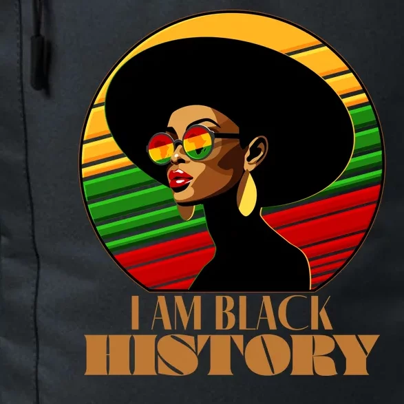 I Am Black History Stylish Black African American Woman Daily Commute Backpack