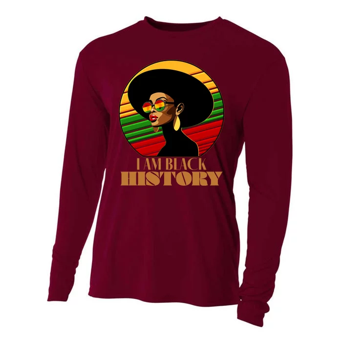 I Am Black History Stylish Black African American Woman Cooling Performance Long Sleeve Crew