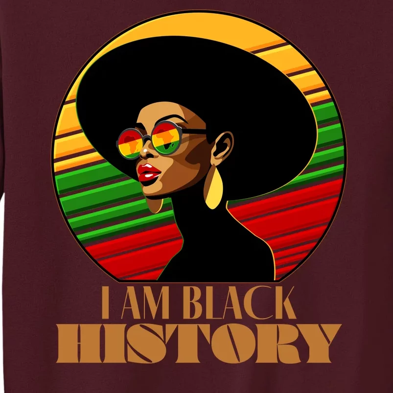 I Am Black History Stylish Black African American Woman Tall Sweatshirt