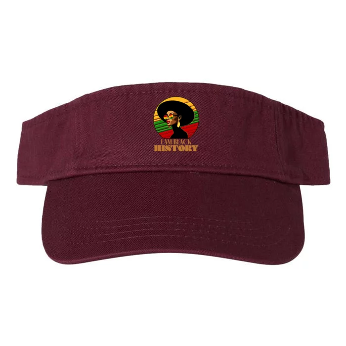 I Am Black History Stylish Black African American Woman Valucap Bio-Washed Visor