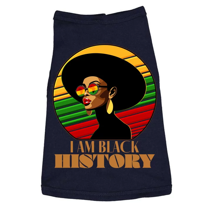 I Am Black History Stylish Black African American Woman Doggie Tank