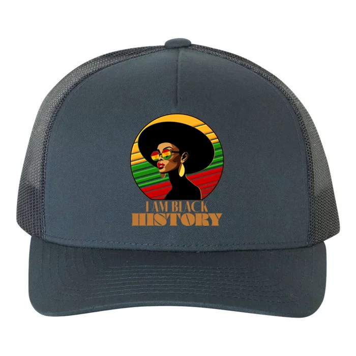 I Am Black History Stylish Black African American Woman Yupoong Adult 5-Panel Trucker Hat