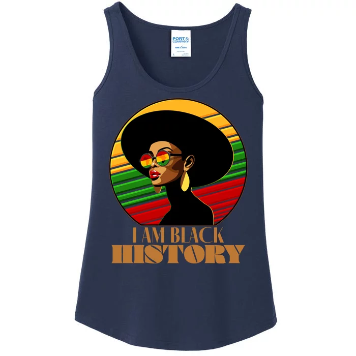 I Am Black History Stylish Black African American Woman Ladies Essential Tank