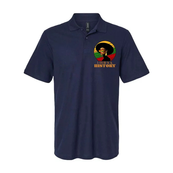 I Am Black History Stylish Black African American Woman Softstyle Adult Sport Polo