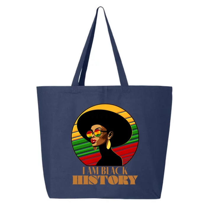 I Am Black History Stylish Black African American Woman 25L Jumbo Tote