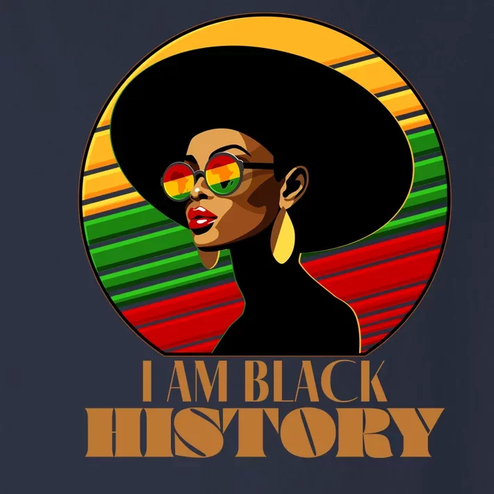 I Am Black History Stylish Black African American Woman Toddler Long Sleeve Shirt