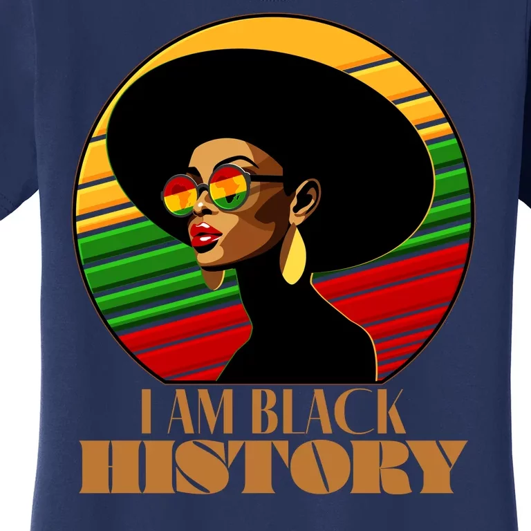 I Am Black History Stylish Black African American Woman Women's T-Shirt