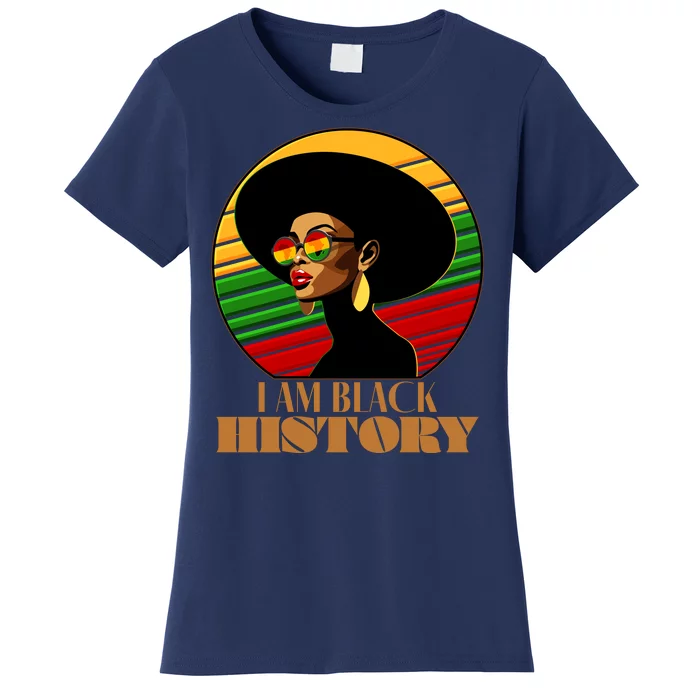 I Am Black History Stylish Black African American Woman Women's T-Shirt