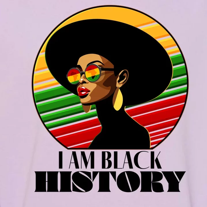 I Am Black History Stylish Black African American Woman Garment-Dyed Sweatshirt