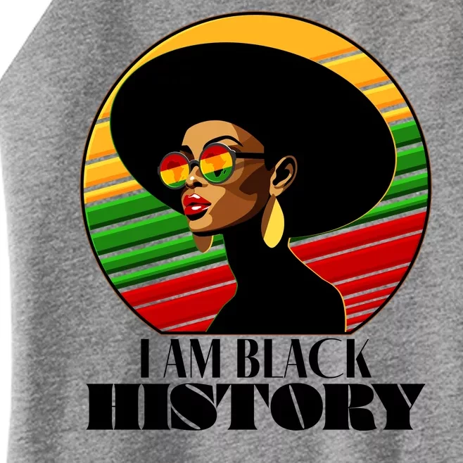 I Am Black History Stylish Black African American Woman Women’s Perfect Tri Rocker Tank