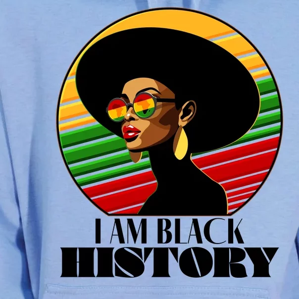 I Am Black History Stylish Black African American Woman Unisex Surf Hoodie