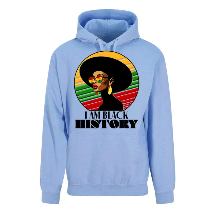 I Am Black History Stylish Black African American Woman Unisex Surf Hoodie