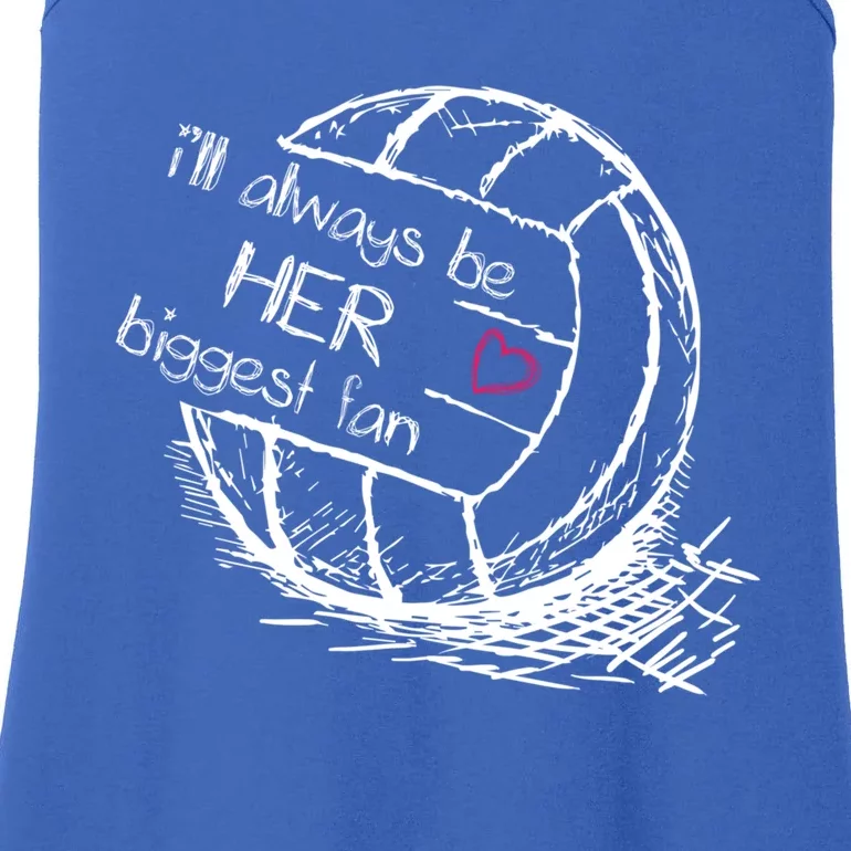 I'll Always Be Her Biggest Fan Gift Volleyball Gift Proud Mom Dad Gift Ladies Essential Tank