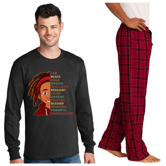 I Am Black History Month strong African American Long Sleeve Pajama Set