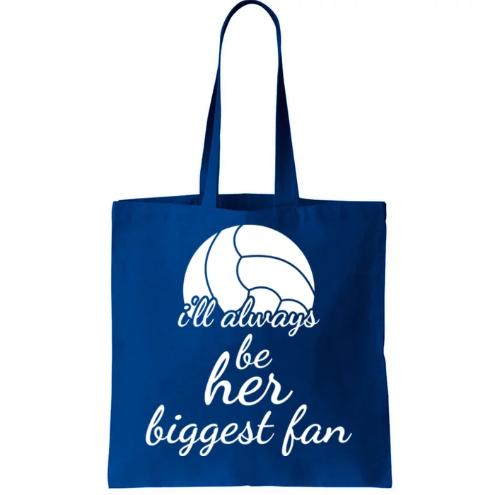 I'll Always Be Her Biggest Fan Gift Volleyball Mom Or Dad Gift Tote Bag