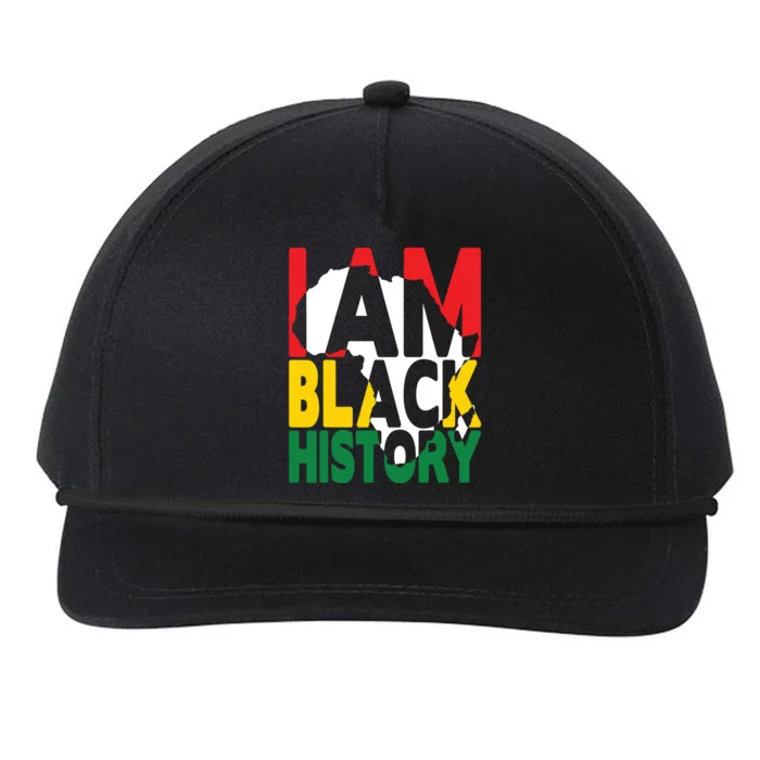 I Am Black History Month African American Pride Celebration Snapback Five-Panel Rope Hat