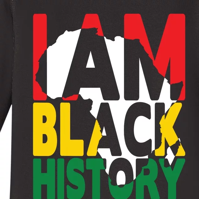 I Am Black History Month African American Pride Celebration Baby Long Sleeve Bodysuit