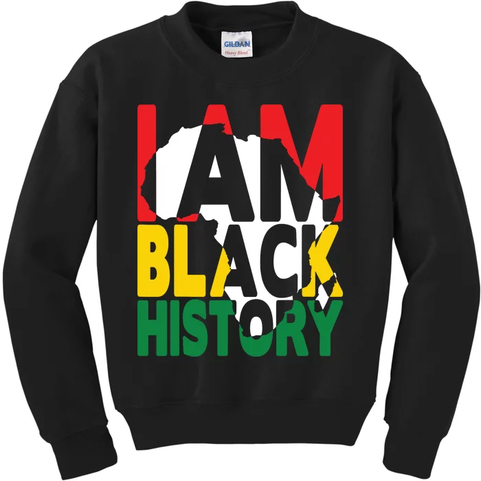 I Am Black History Month African American Pride Celebration Kids Sweatshirt