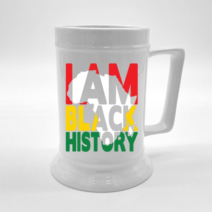 I Am Black History Month African American Pride Celebration Front & Back Beer Stein