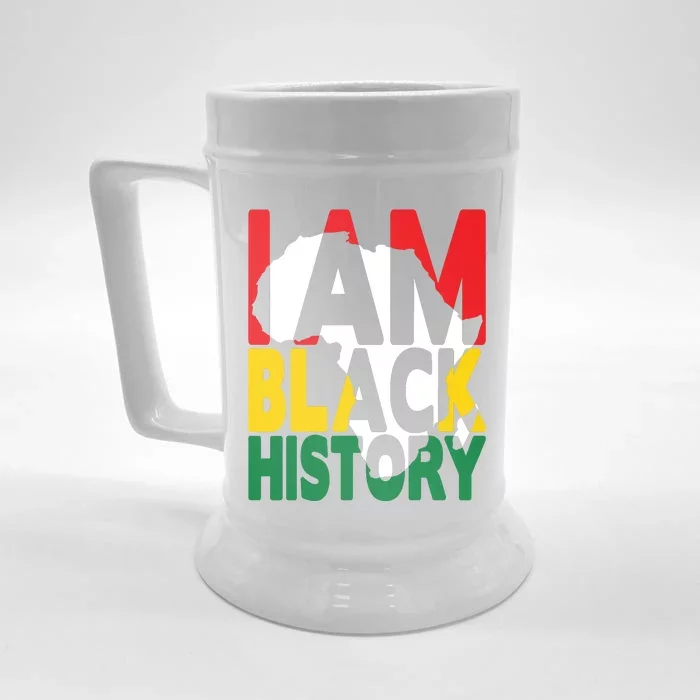 I Am Black History Month African American Pride Celebration Front & Back Beer Stein