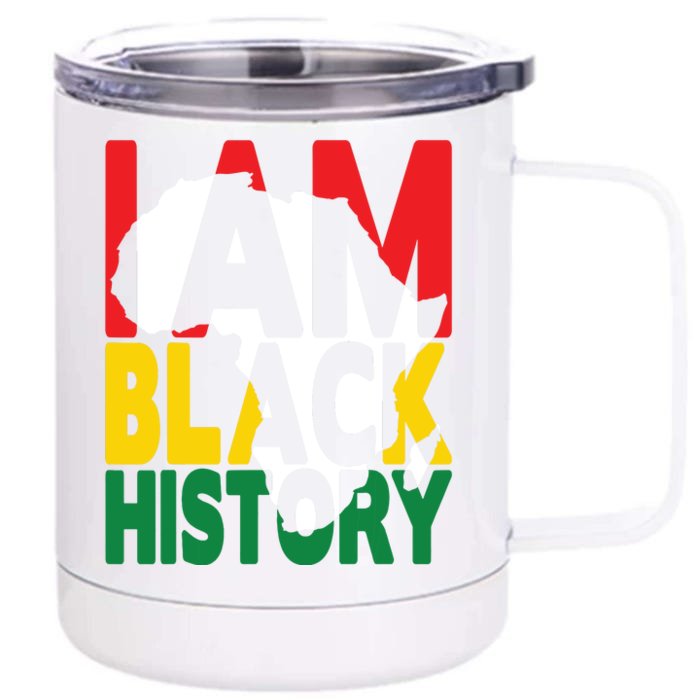 I Am Black History Month African American Pride Celebration Front & Back 12oz Stainless Steel Tumbler Cup