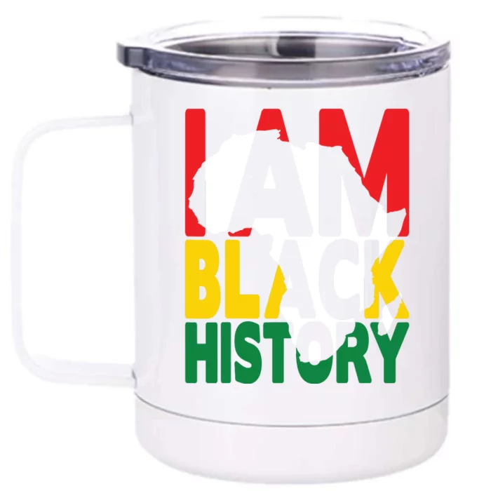 I Am Black History Month African American Pride Celebration Front & Back 12oz Stainless Steel Tumbler Cup