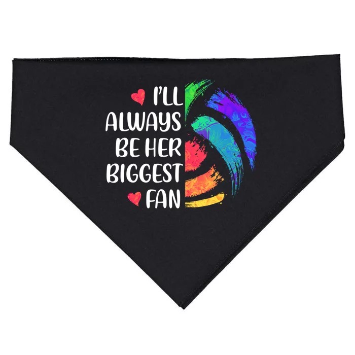 I'll Always Be Her Biggest Fan Volleyball Mom Volleyball Dad Gift USA-Made Doggie Bandana