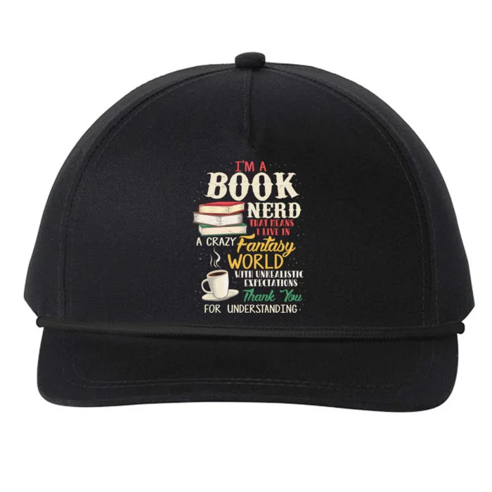 I'm a Book Nerd - Book Lover - Literature Snapback Five-Panel Rope Hat