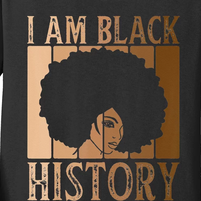 I Am Black History Black History Month Kids Long Sleeve Shirt