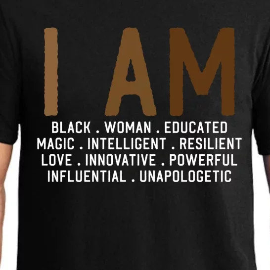 I Am Black African American Proud Black Melanin Queen Gift Pajama Set