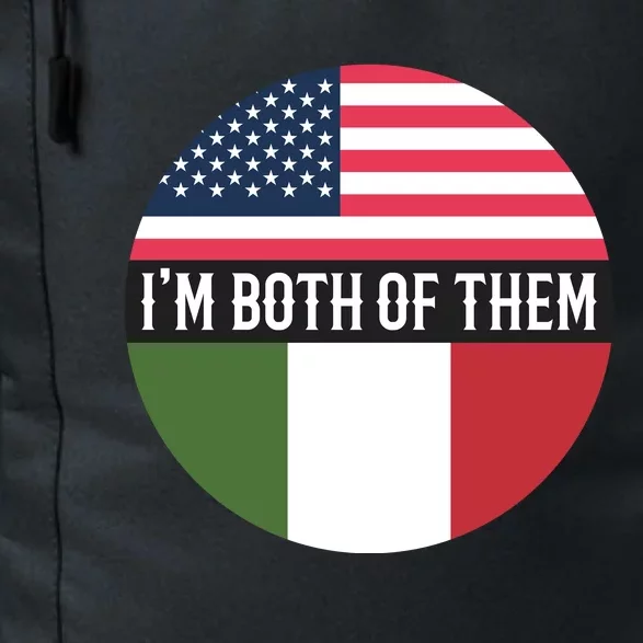 I Am Both Of Them American And Italian Flags Daily Commute Backpack